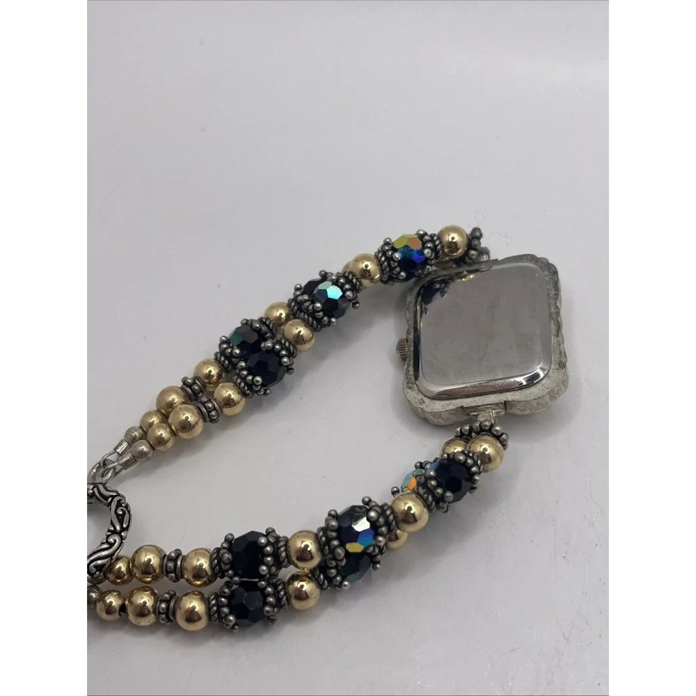 Geneva Women's Watch 23mm Silver Tone Beaded Toggle‎ 6.5